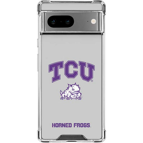 Texas Christian University Horned Frogs Logo Print Google Pixel 8a Clear Case